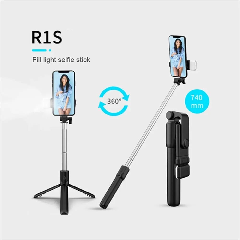 Selfie Stick 2 In 1 Bluetooth with Wireless Remote Shutter