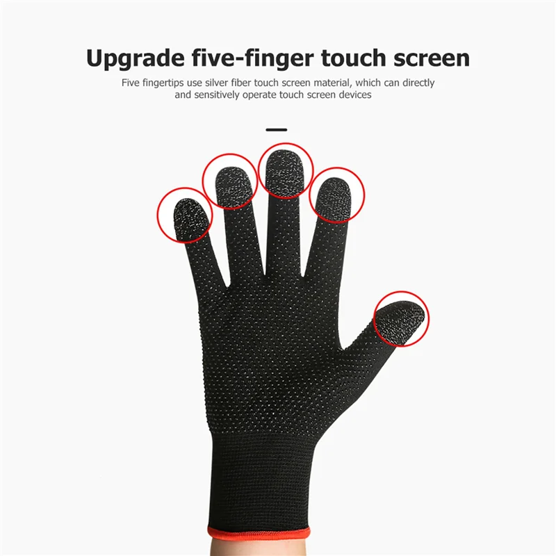 Game Gloves for PUBG Sweat Proof Non-Scratch Sensitive Press Screen Gaming Finger Thumb Sleeve