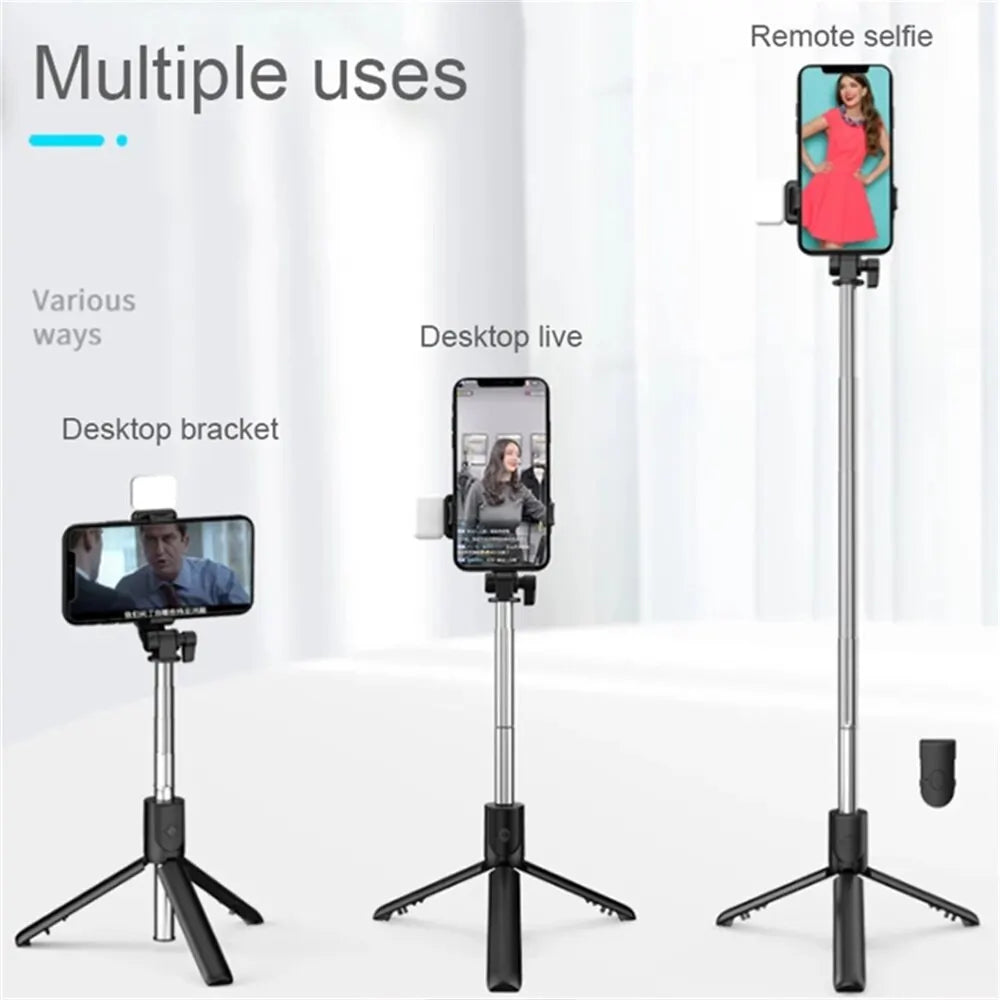 Selfie Stick 2 In 1 Bluetooth with Wireless Remote Shutter