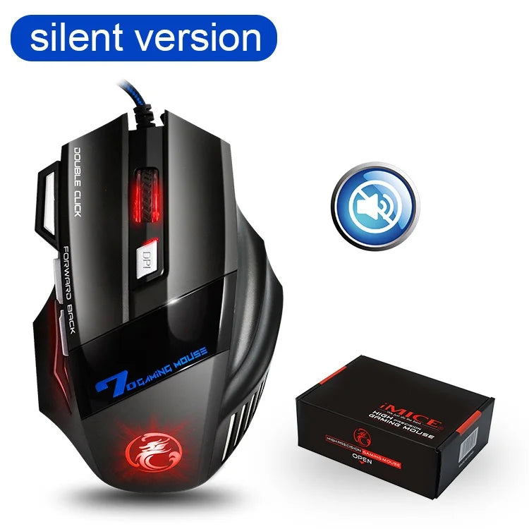 Gaming Mouse LED 5500 DPI RGB X7 With Backlight Cable