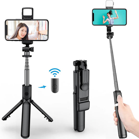 Selfie Stick 2 In 1 Bluetooth with Wireless Remote Shutter