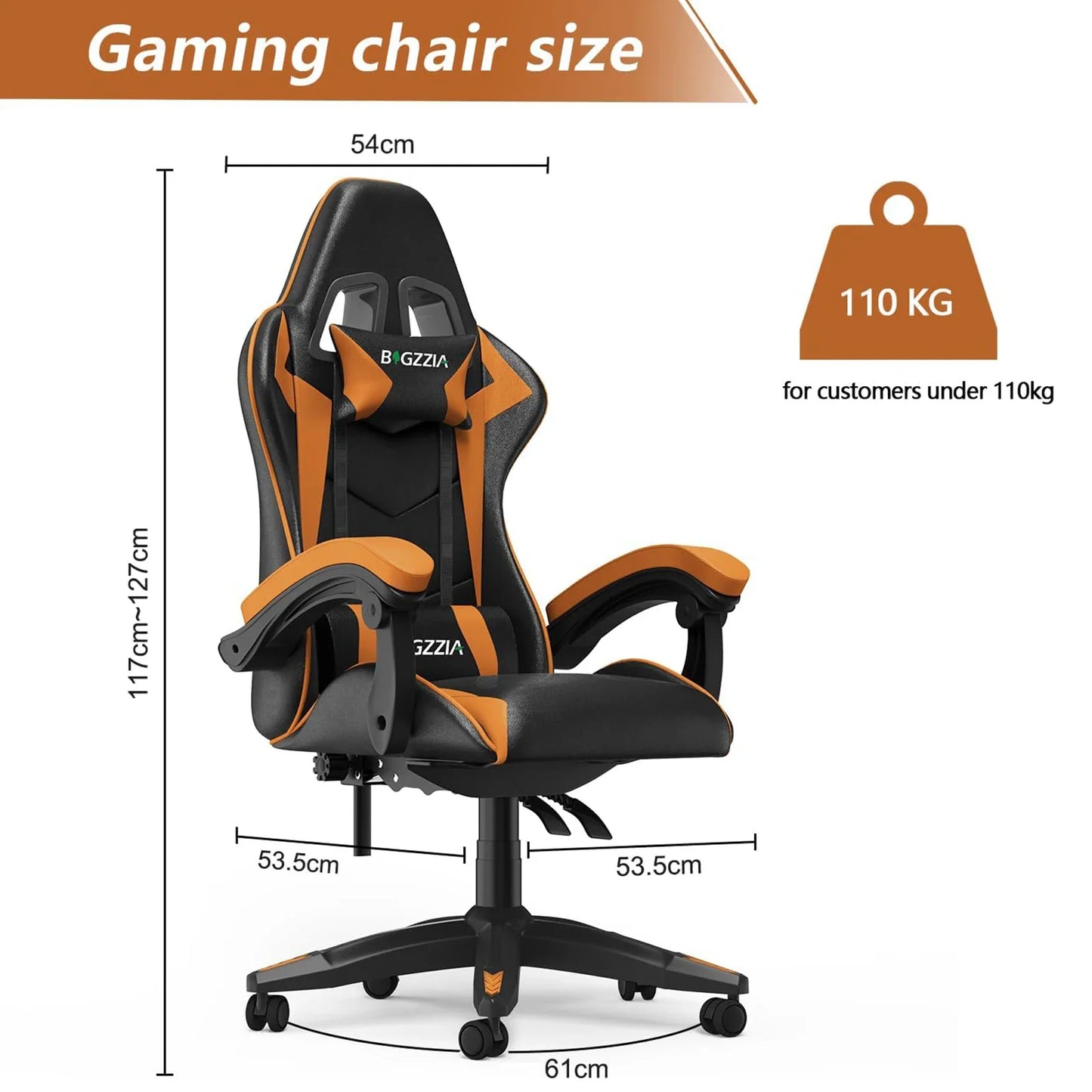 Gaming Office  Ergonomic PU Leather Computer Desk  with Headrest and Lumbar Support Game Chairs Racing Chair