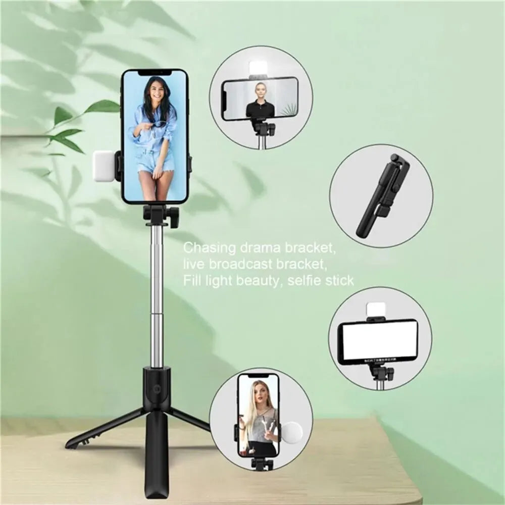 Selfie Stick 2 In 1 Bluetooth with Wireless Remote Shutter