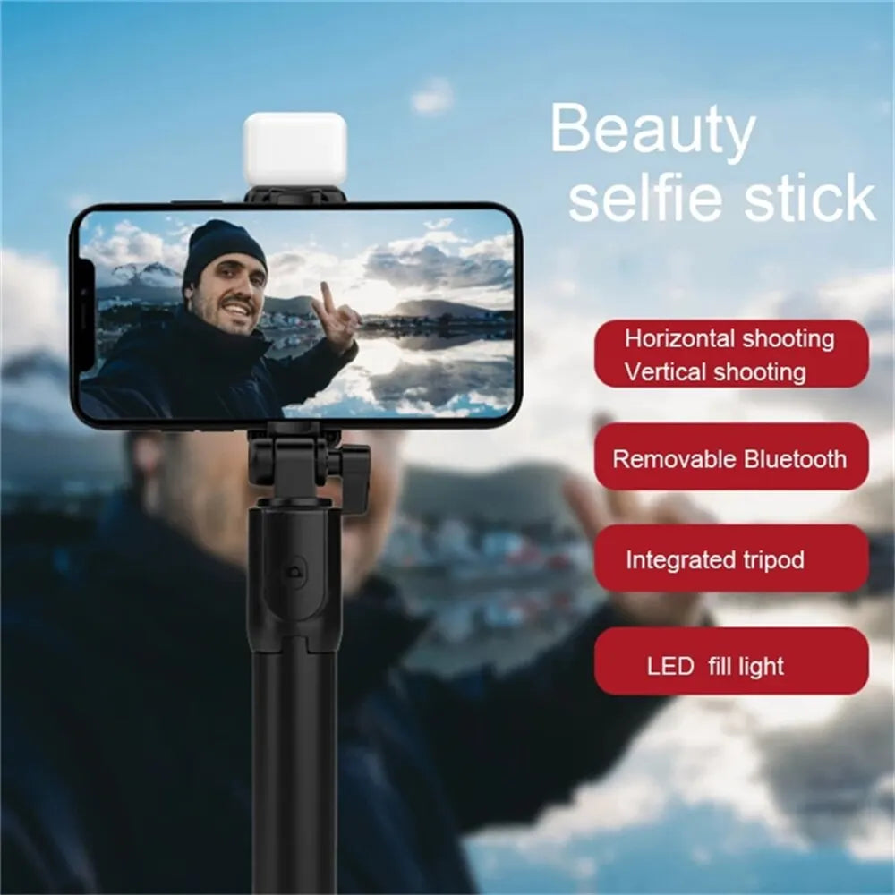 Selfie Stick 2 In 1 Bluetooth with Wireless Remote Shutter