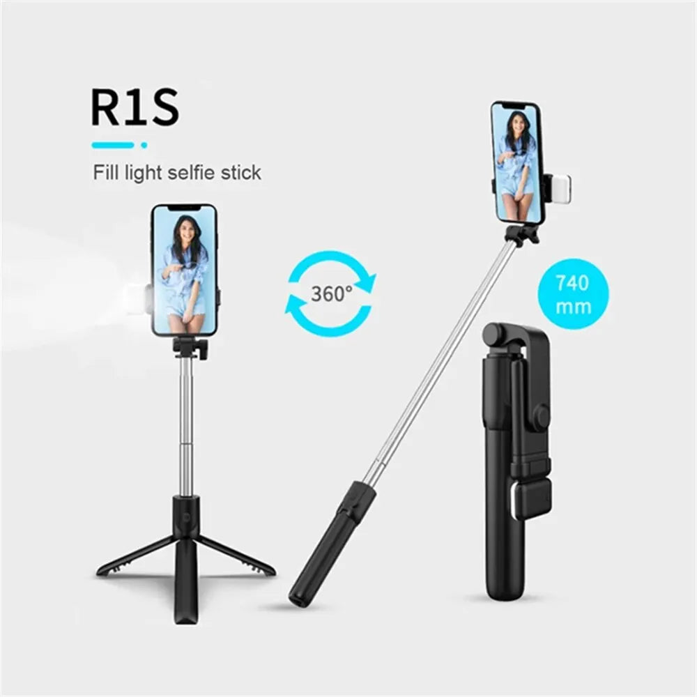 Selfie Stick 2 In 1 Bluetooth with Wireless Remote Shutter